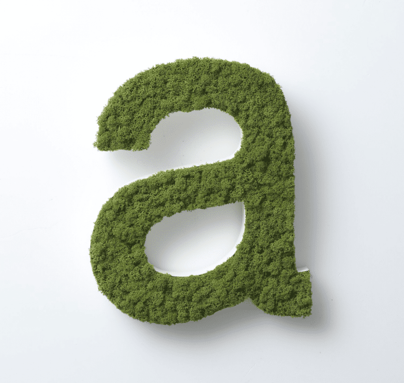 Logo de KRION con relleno de liquen