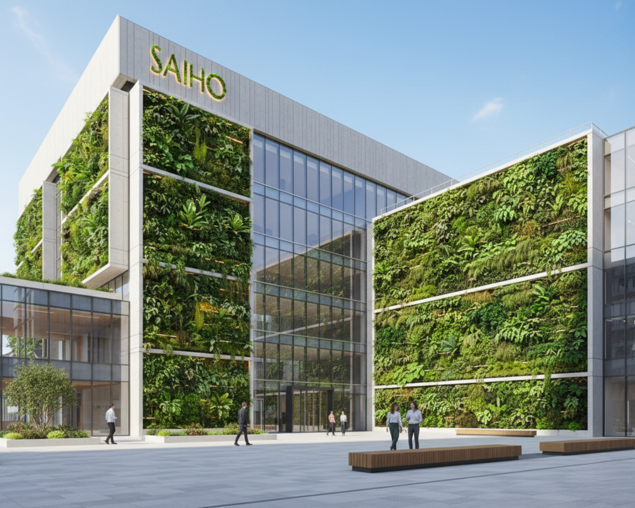 Edificio moderno Saiho jardines verticales