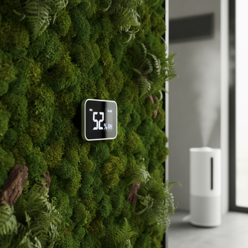 Control de humedad relativa en jardines verticales Saihō