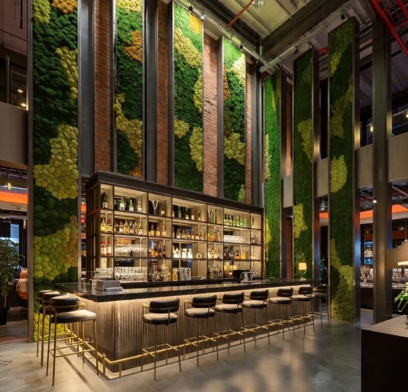 jardin vertical Saiho Bar moderno industrial